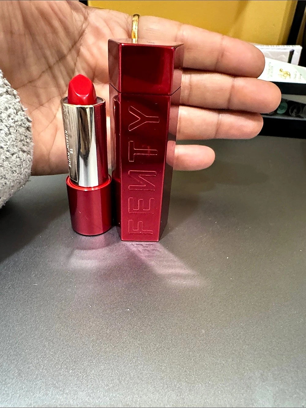 Fenty Beauty Fenty Icon Semi-Matte Refillable Lipstick 15 Kissin' Kutie Red
